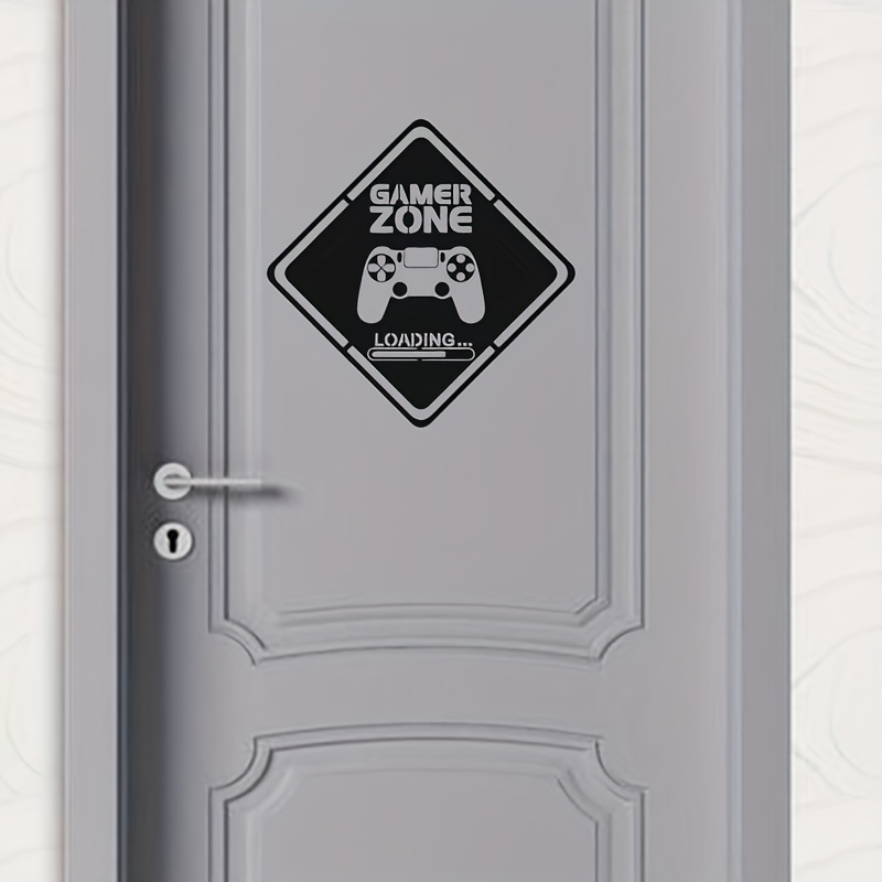 Gaming Accessories For Room - 1 adet oyun bölge kapı çıkartması